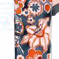 Image 3 of Original painting - "Jeune femme en kimono du dimanche" - Japon - 25x34,5 cm