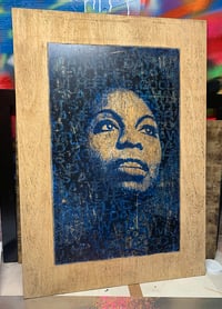 Image 1 of NINA SIMONE - 1 OFF PIECE on WOOD PANEL