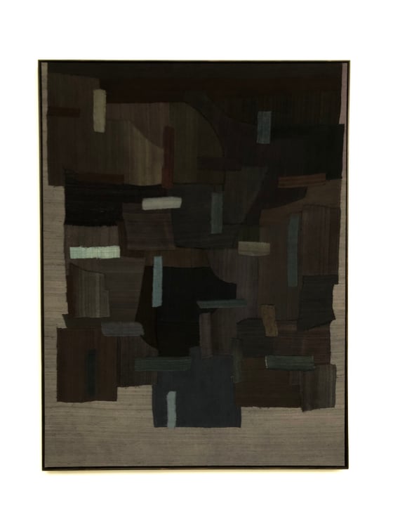 Image of large abstract silk composition (night)