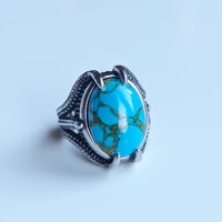 Image 2 of Turquoise Claw Ring