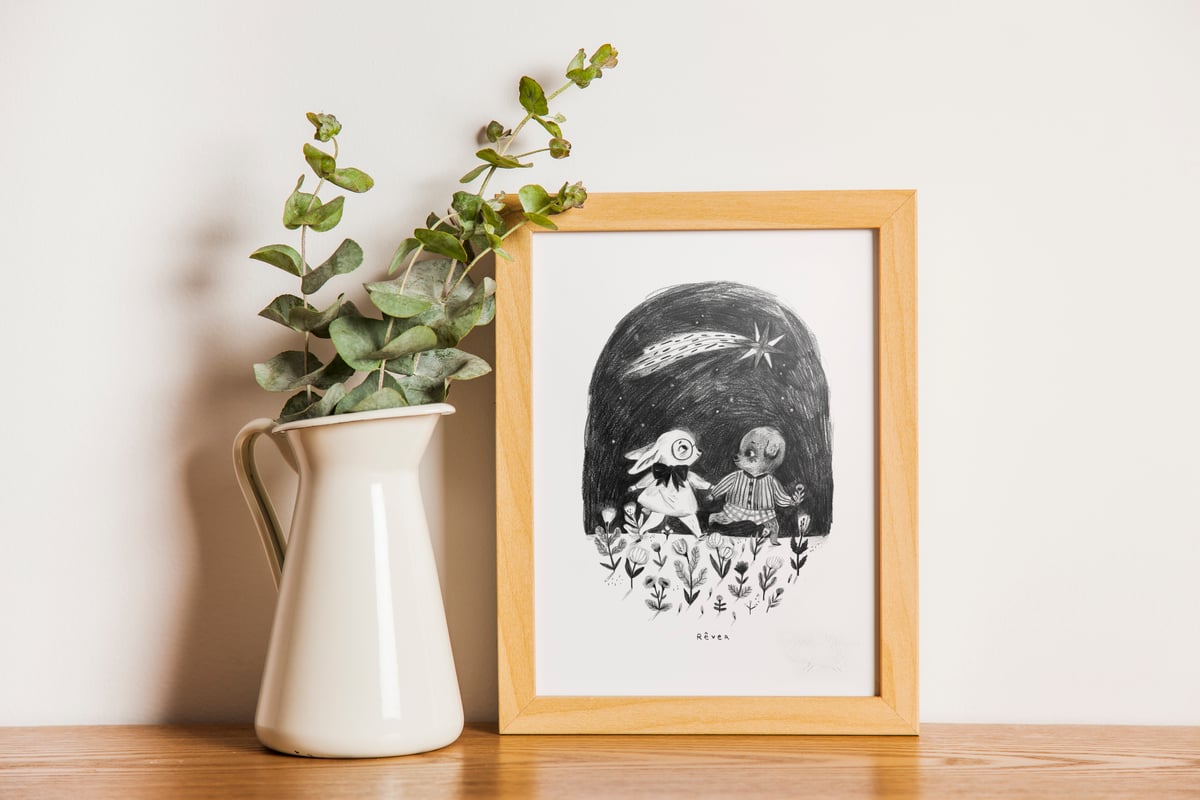 Image of Petite affiche NB Rêver