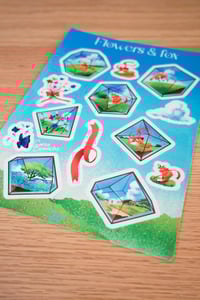 Image 2 of Planche de Stickers | Flowers & Fox