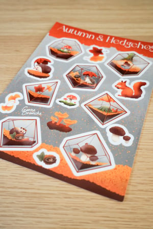 Image of Planche de stickers | Autumn & Hedgehog