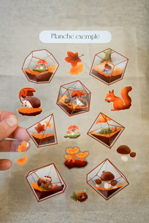 Image of Planche de stickers | Autumn & Hedgehog