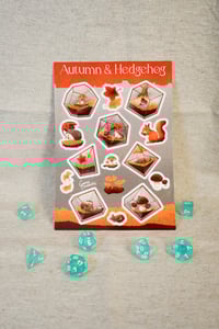 Image 2 of Planche de stickers | Autumn & Hedgehog