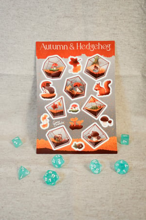 Image of Planche de stickers | Autumn & Hedgehog