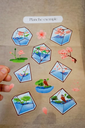 Image of Planche de stickers | Sakura & Nympheas