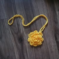 Image 3 of Women hand crochet rose knecklace (cotton, choose color)
