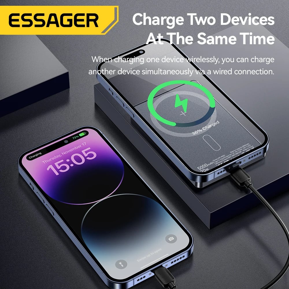 MSL Magnetic Wireless Power Bank 20W 5000mAh Portable Fast Charger