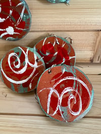 Image 3 of Abstract Wooden Ornaments (set of 3)