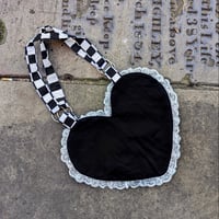 Image 4 of ✶ made to order ✶ ttl trinket checkerboard heart bag