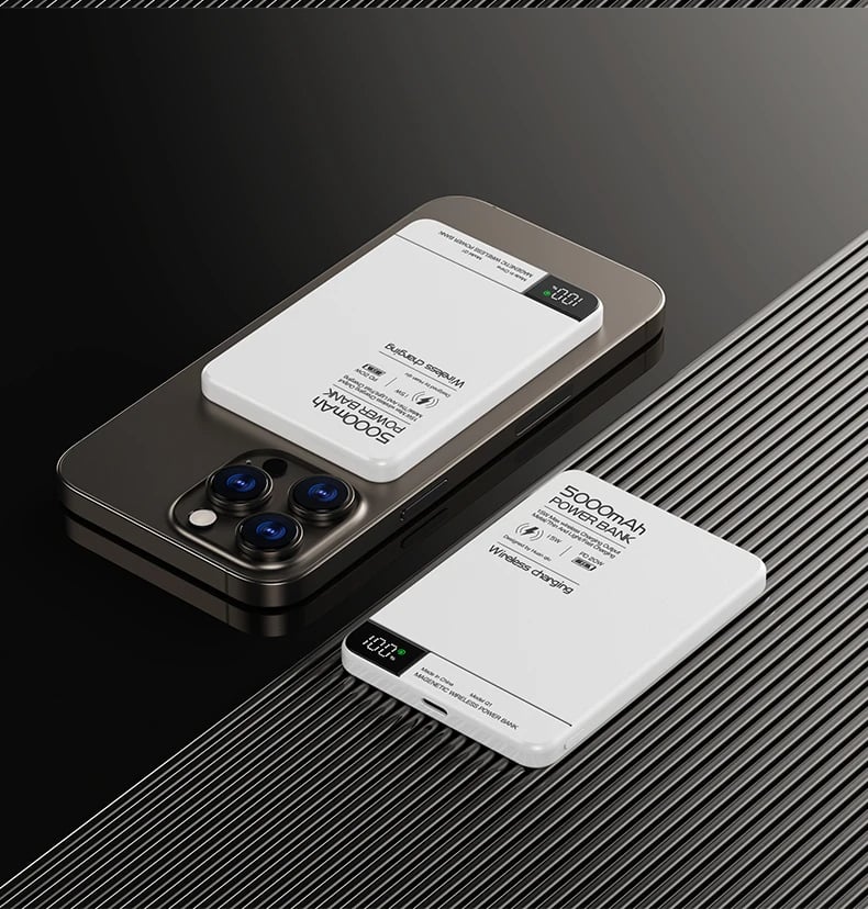 MSL Ultra-Thin Magnetic Power Bank - 5000mAh Wireless Fast Charger