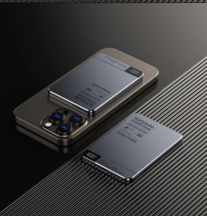 MSL Ultra-Thin Magnetic Power Bank - 5000mAh Wireless Fast Charger