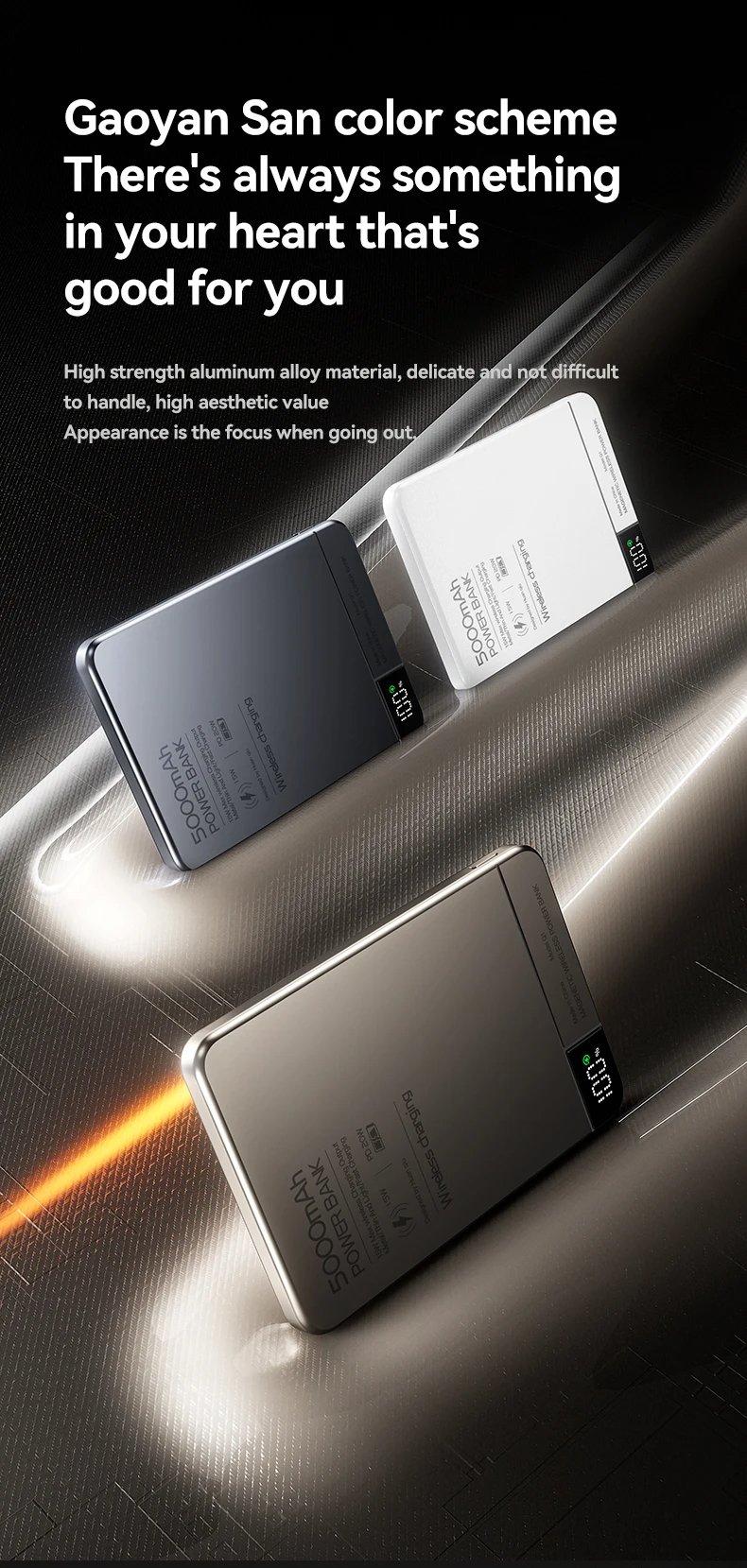 MSL Ultra-Thin Magnetic Power Bank - 5000mAh Wireless Fast Charger