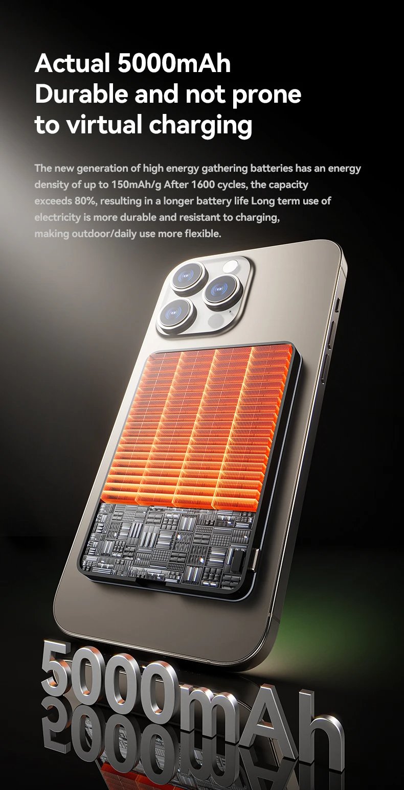 MSL Ultra-Thin Magnetic Power Bank - 5000mAh Wireless Fast Charger