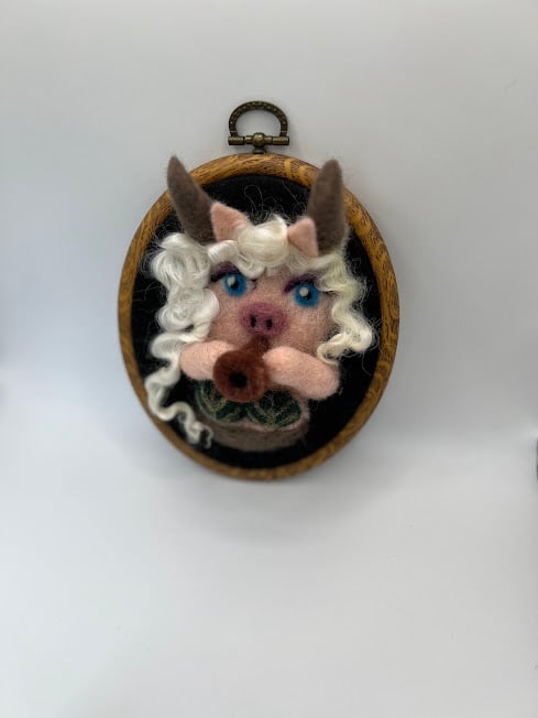 Image of "Faun Lady Pig" Hoop