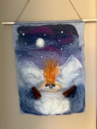 Winter Camping Tapestry