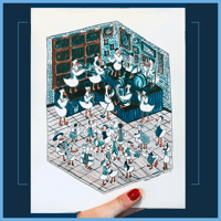 Image 2 of Jazz Duck Band - Art Print