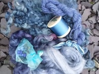 Image 3 of Spin kit for art yarn, blue
