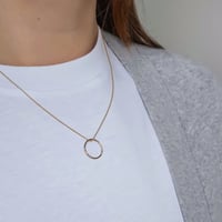 Image 5 of 14k Gold filled open circle necklace - Classic