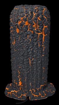 Image 4 of Tiki Classics Large 12" Ceramic Ku Tiki Lamp ORANGE LAVA