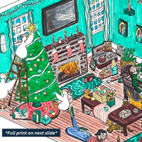 Image 1 of Christmas with the Ducks - Art Print