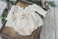 Image 1 of Newborn boho lace dress and bottoms