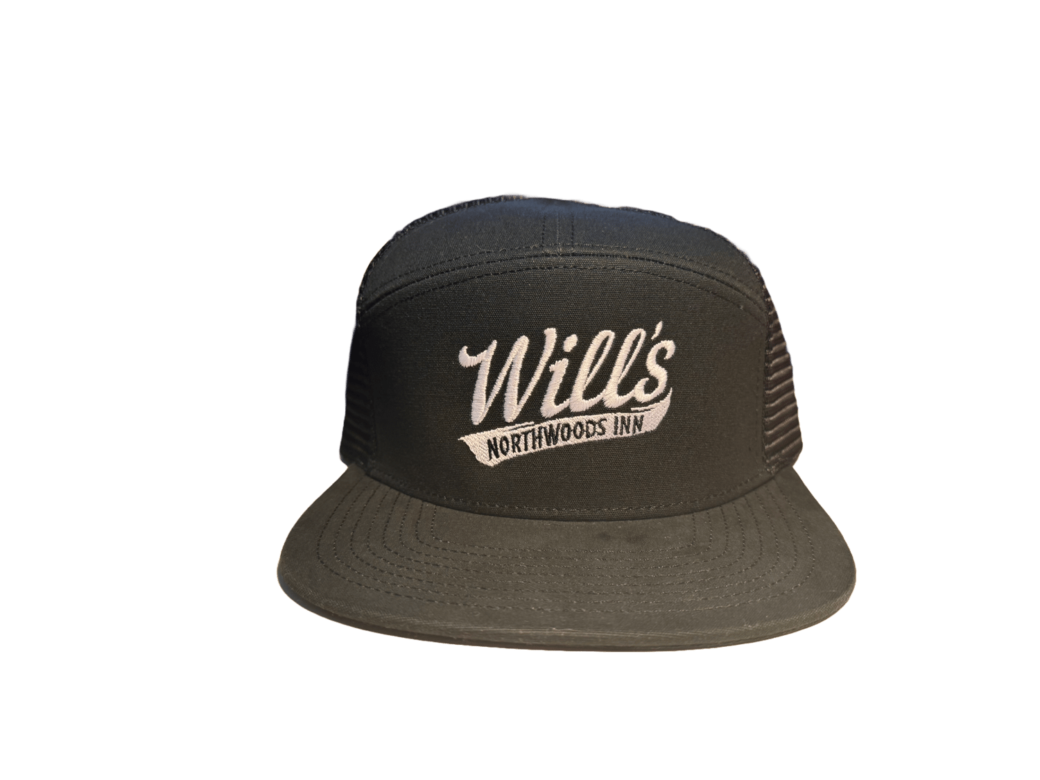 Will's Swoosh (Black-Flat Brim)