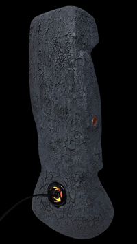 Image 3 of Tiki Classics XL Ceramic Easter Island Moai Lamp ALL LAVA
