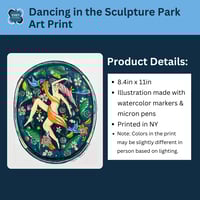 Image 3 of Dancing in the Sculpture Park - Art Print