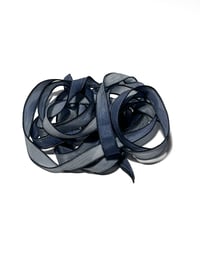 Image 2 of 1PC.  ABYSS 42" Hand Dyed Finished Edge  Silk Wrist Wrap Bracelet/Jewelry Ribbons