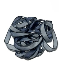 Image 1 of 1PC.  ABYSS 42" Hand Dyed Finished Edge  Silk Wrist Wrap Bracelet/Jewelry Ribbons