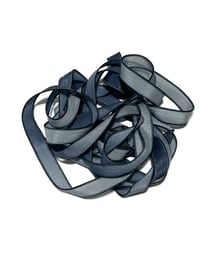 Image 4 of 1PC.  ABYSS 42" Hand Dyed Finished Edge  Silk Wrist Wrap Bracelet/Jewelry Ribbons