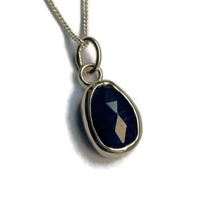 Image of Sapphire Rosecut pendant