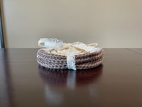 Image 2 of Log Slice Coasters (set of 4) - crochet coasters