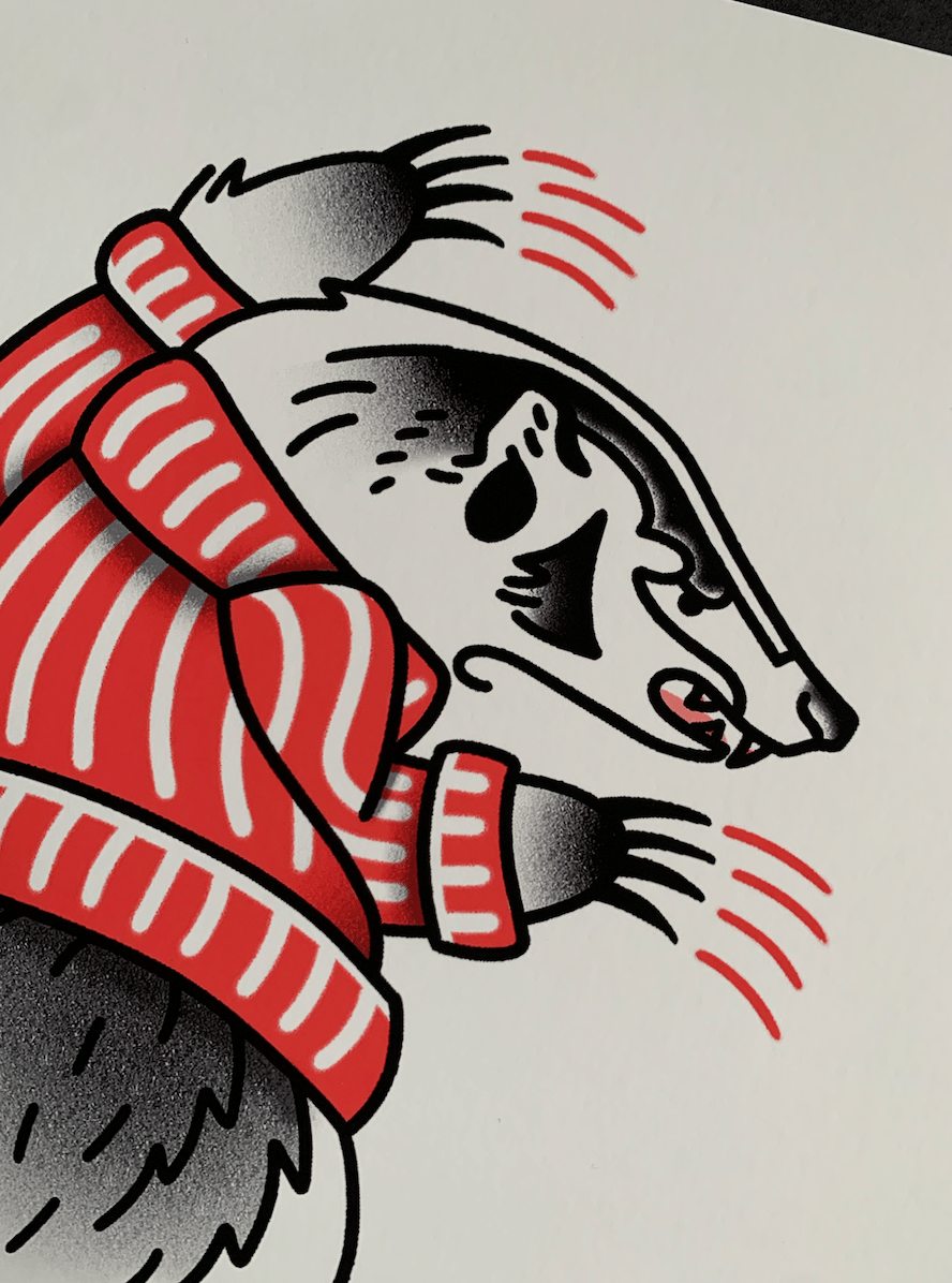 Image of Bucky Badger Print