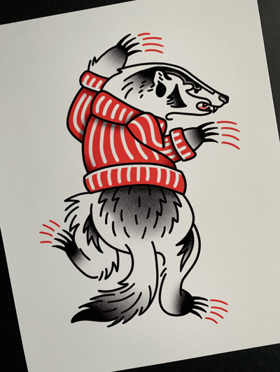 Image of Bucky Badger Print