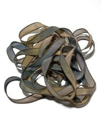 Image 3 of 1PC. MOUNTAIN STREAM 42" Hand Dyed Finished Edge Silk Wrist Wrap Bracelet/Jewelry Ribbons