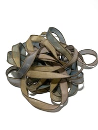 Image 4 of 1PC. MOUNTAIN STREAM 42" Hand Dyed Finished Edge Silk Wrist Wrap Bracelet/Jewelry Ribbons