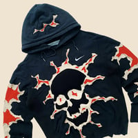 Image 2 of REWORKED NIKE 3D PUFF SKELETON HOODIE SIZE M