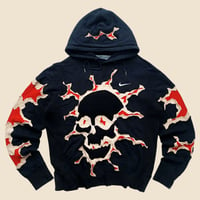 Image 1 of REWORKED NIKE 3D PUFF SKELETON HOODIE SIZE M