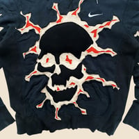 Image 4 of REWORKED NIKE 3D PUFF SKELETON HOODIE SIZE M