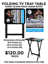 FOLDING TV TRAY TABLE CONEY ISLAND