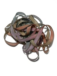 Image 4 of 1PC. ROSE GARDEN 42" Hand Dyed Finished Edge Silk Wrist Wrap Bracelet/Jewelry Ribbons