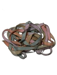 Image 5 of 1PC. ROSE GARDEN 42" Hand Dyed Finished Edge Silk Wrist Wrap Bracelet/Jewelry Ribbons