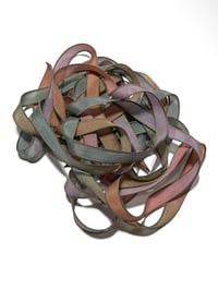 Image 6 of 1PC. ROSE GARDEN 42" Hand Dyed Finished Edge Silk Wrist Wrap Bracelet/Jewelry Ribbons