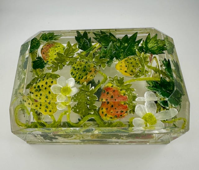 Image of Painted Desk Boxes- Wild Strrawberries or Meadow Flowers