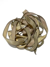 Image 2 of 1PC. SANDSTONE  42" Hand Dyed Finished Edge Silk Wrist Wrap Bracelet/Jewelry Ribbons