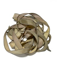 Image 8 of 1PC. SANDSTONE  42" Hand Dyed Finished Edge Silk Wrist Wrap Bracelet/Jewelry Ribbons