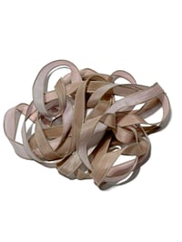 Image 2 of 1PC. ROSE MILK 42" Hand Dyed Finished Edge Silk Wrist Wrap Bracelet/Jewelry Ribbons